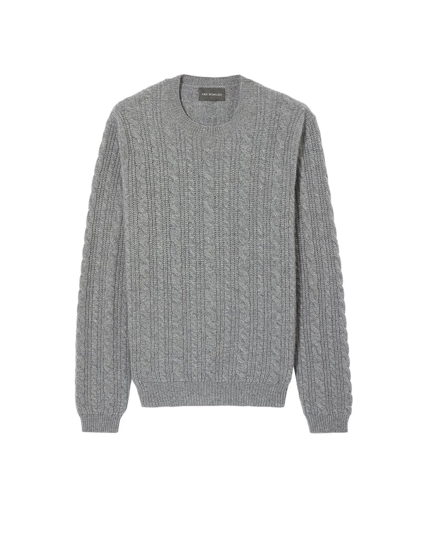 Cashmere cable-knit crew neck jumper - Flannel