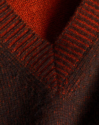 Two-tone Vanise V jumper in yak wool and cashmere - Ebène & Everbay
