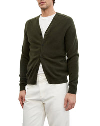 Hammer-fit cashmere cardigan - Kale