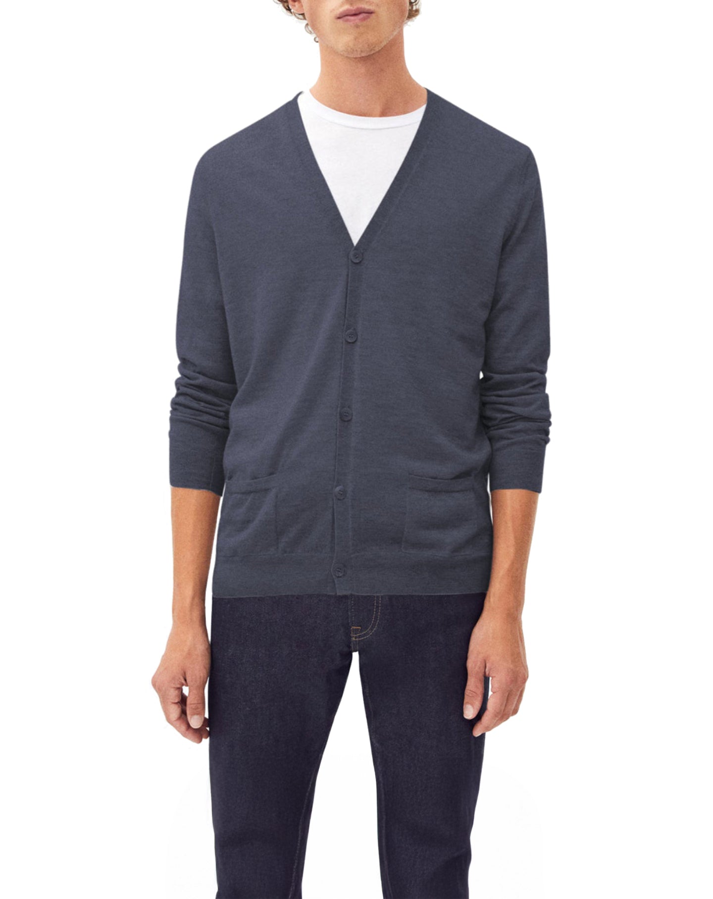 Ultra-thin cashmere cardigan with pockets - Incense