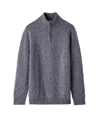 Pull camionneur Mouline en cachemire - Marine & Naturel