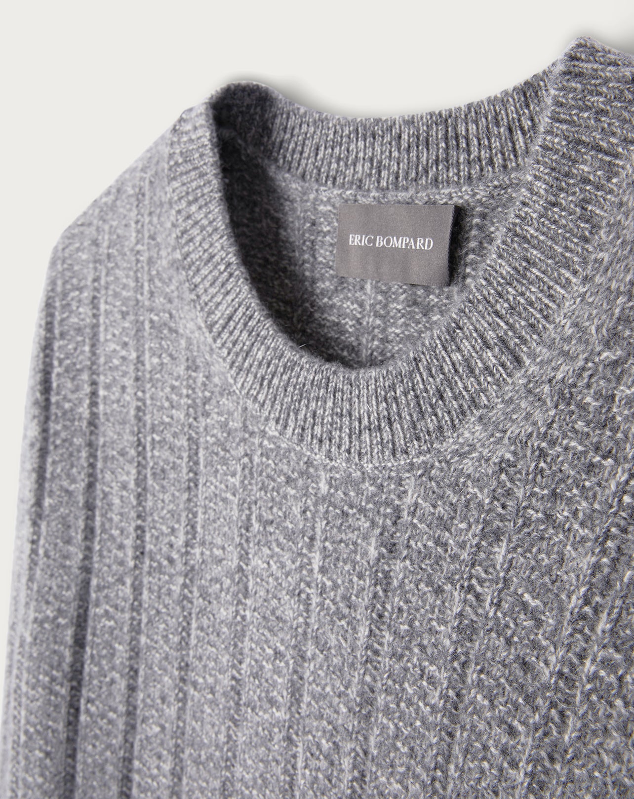 Mouline testuré cashmere and wool choker - Silver Grey & Wolf