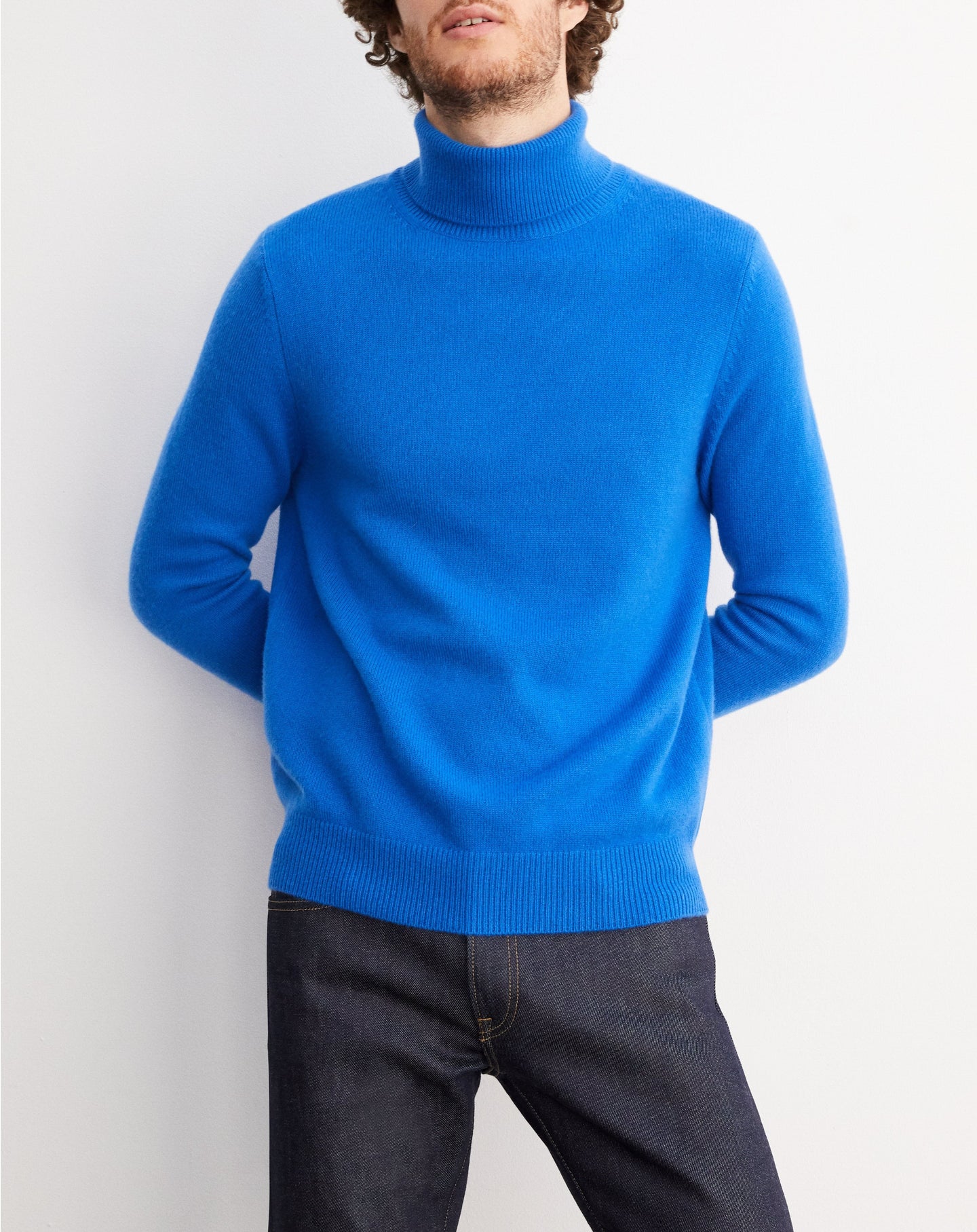 Cashmere turtleneck jumper - Cobalt