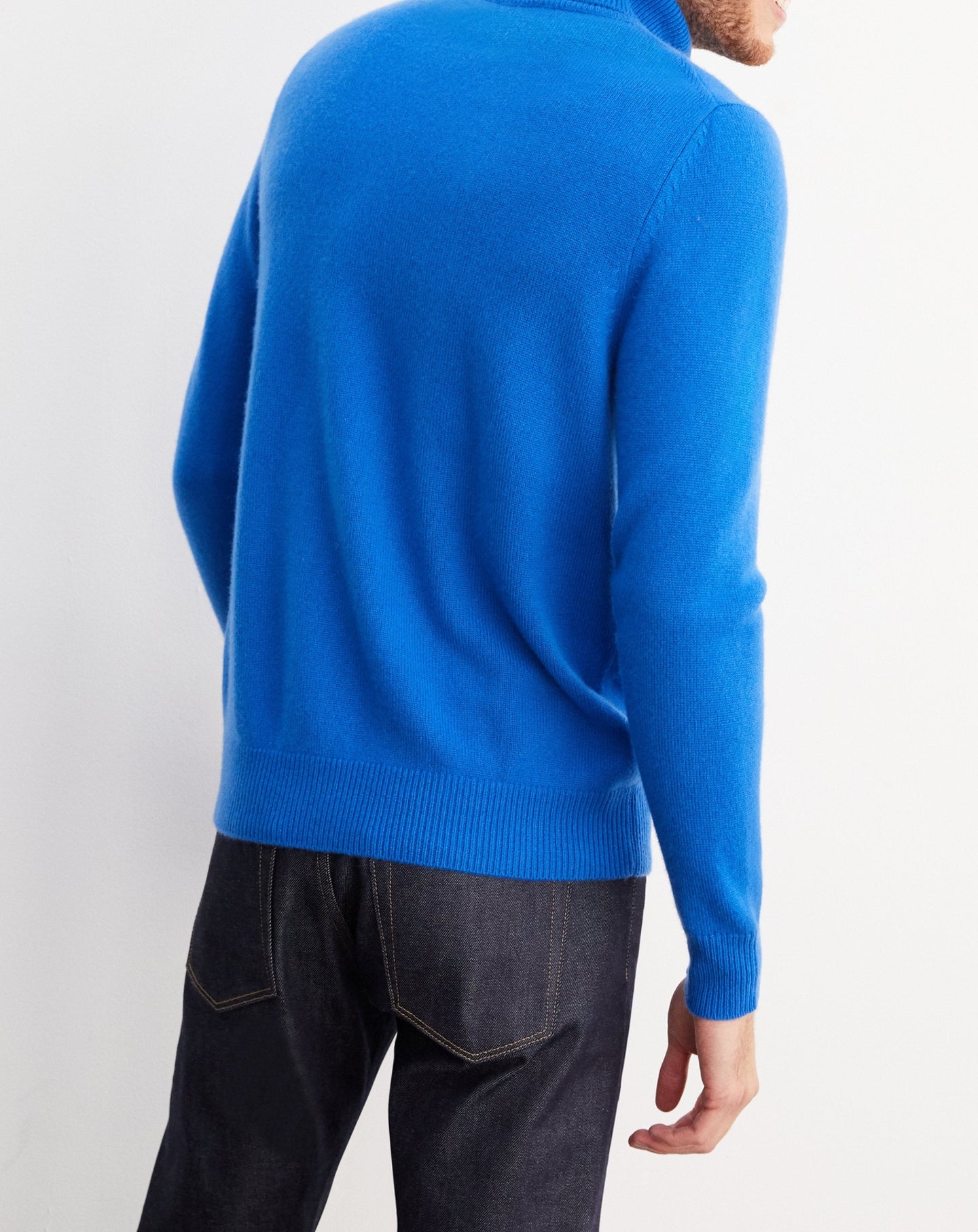 Cashmere turtleneck jumper - Cobalt