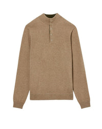 Two-tone cashmere sweater - Camel & Kale