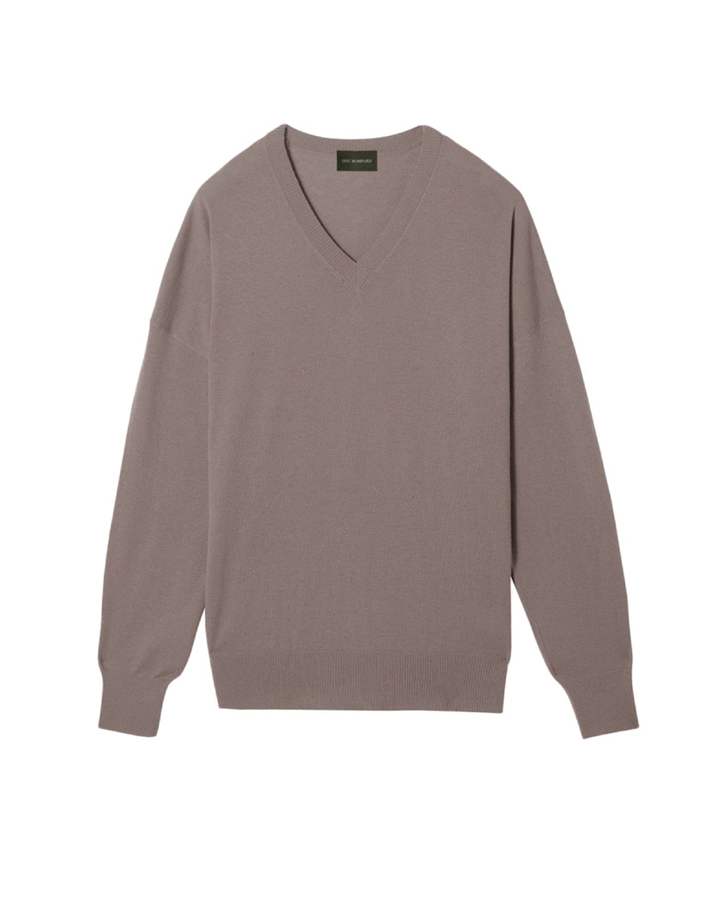 Pull à col V ultrafin à coupe loose en cachemire - Coriandre