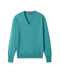 Classic cashmere jumper - Persian Blue