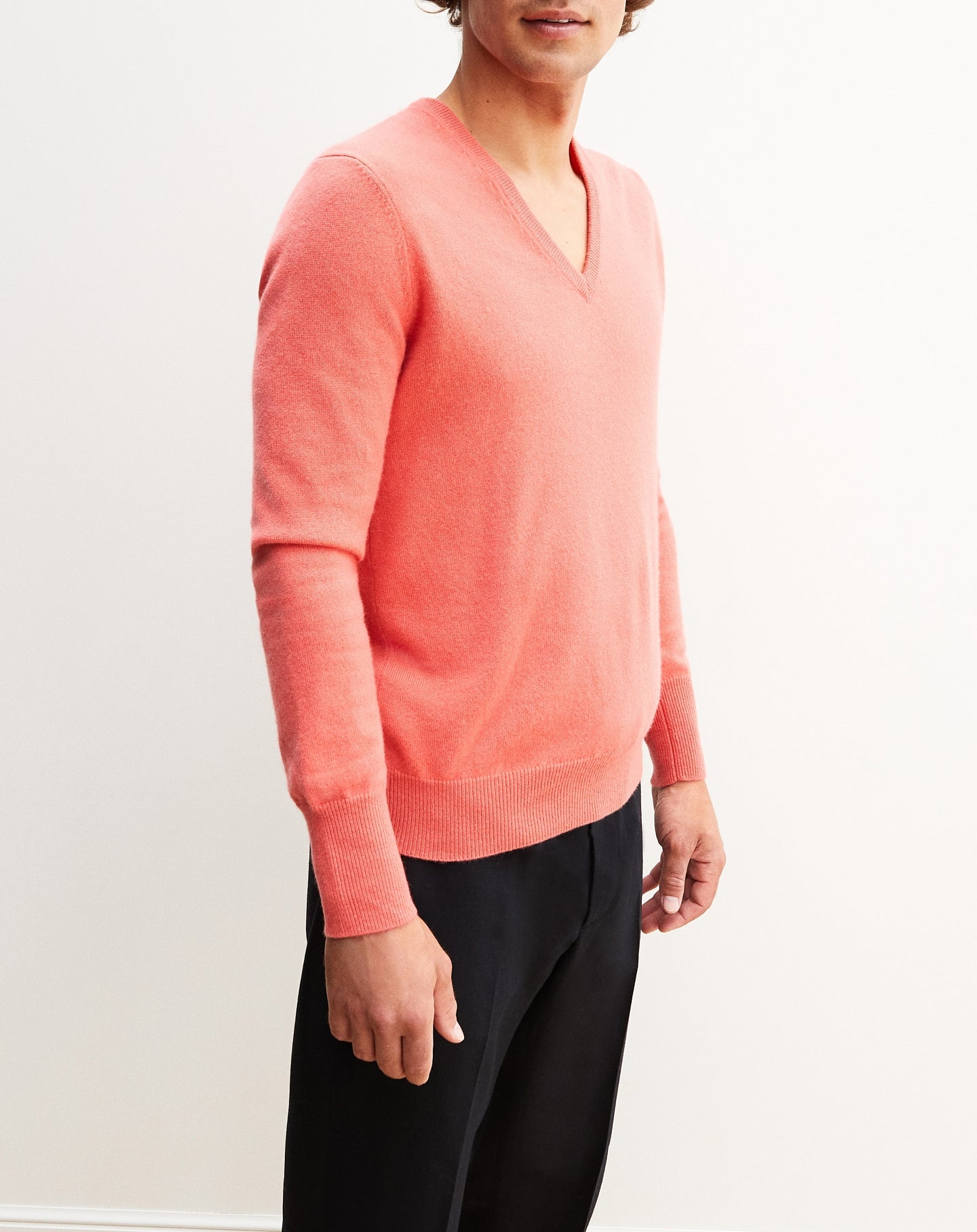 Pull classique en cachemire - Papaya