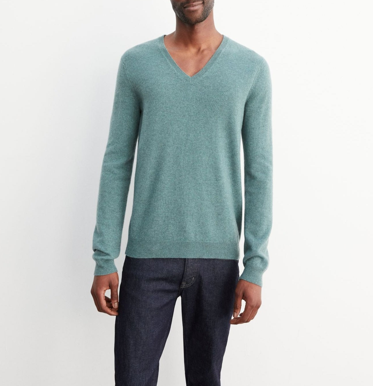 Classic cashmere V jumper - Horizon