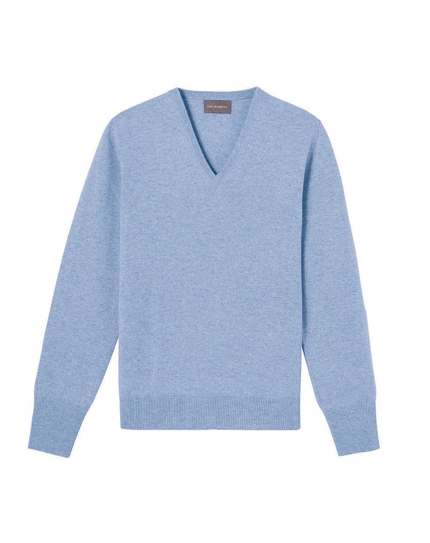 Classic cashmere V jumper - Denim