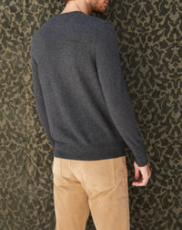 Classic cashmere V jumper - Indigo