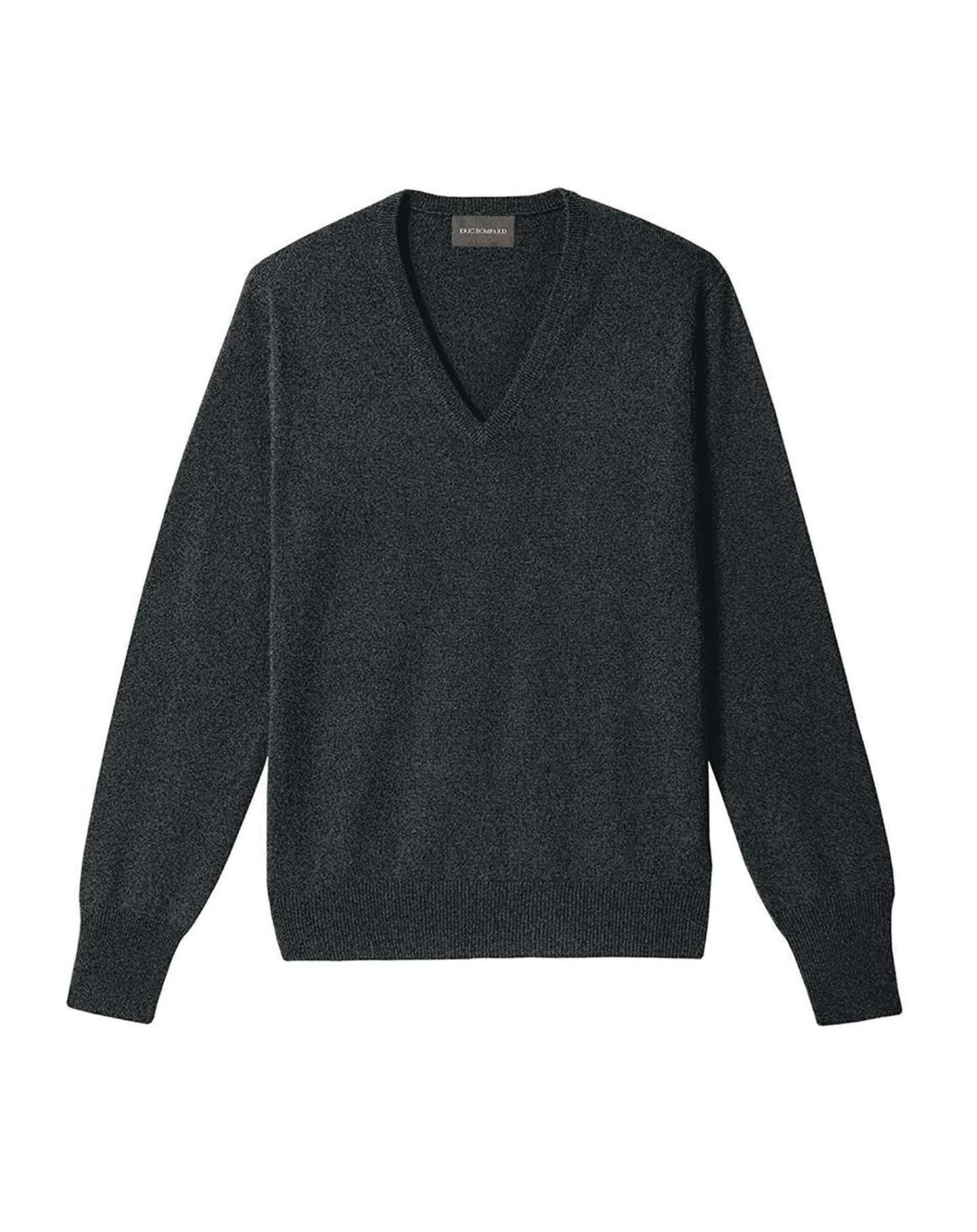 Pull V classique en cachemire - Anthracite