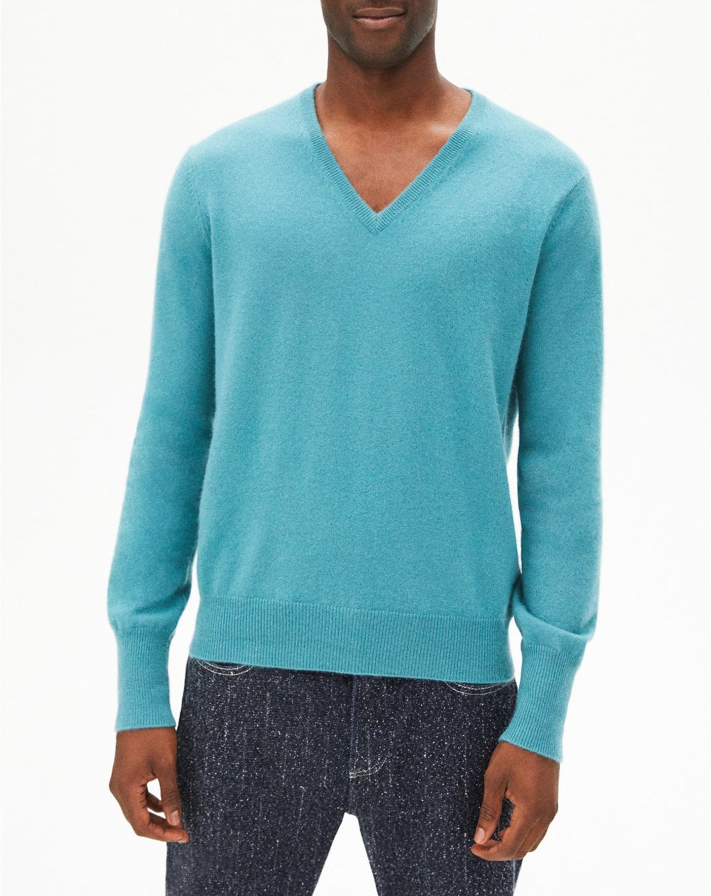 Classic cashmere V jumper - Vetiver
