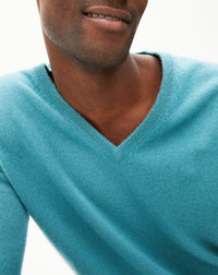 Classic cashmere V jumper - Vetiver