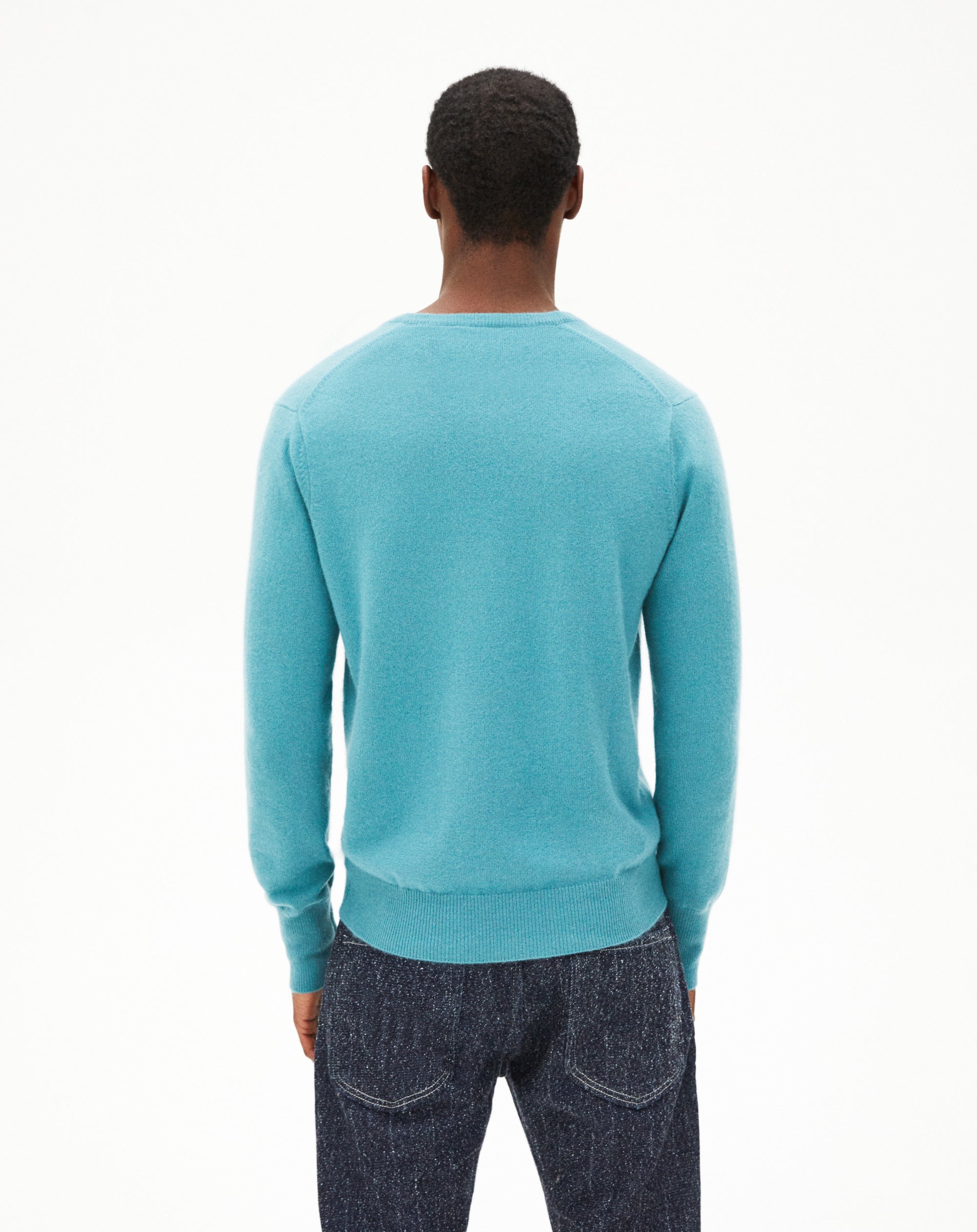 Classic cashmere V jumper - Vetiver