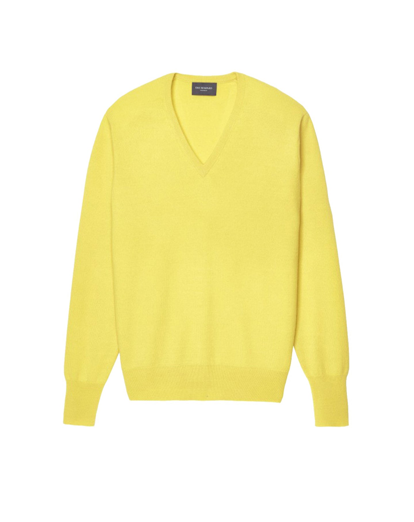 Classic cashmere V jumper - Limoncello yellow