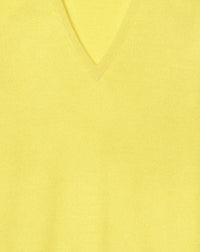 Classic cashmere V jumper - Limoncello yellow