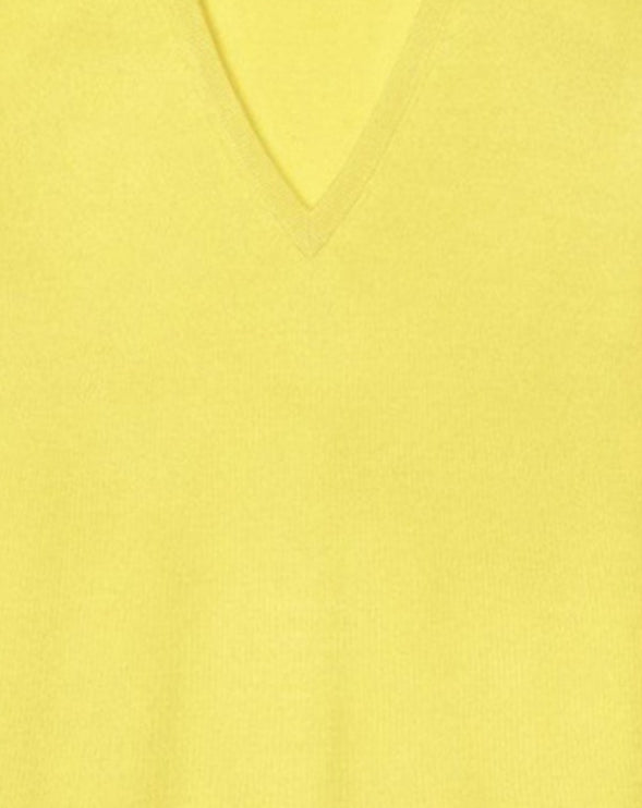 Classic cashmere V jumper - Limoncello yellow