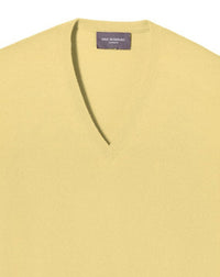 Classic cashmere V jumper - Yuzu Yellow