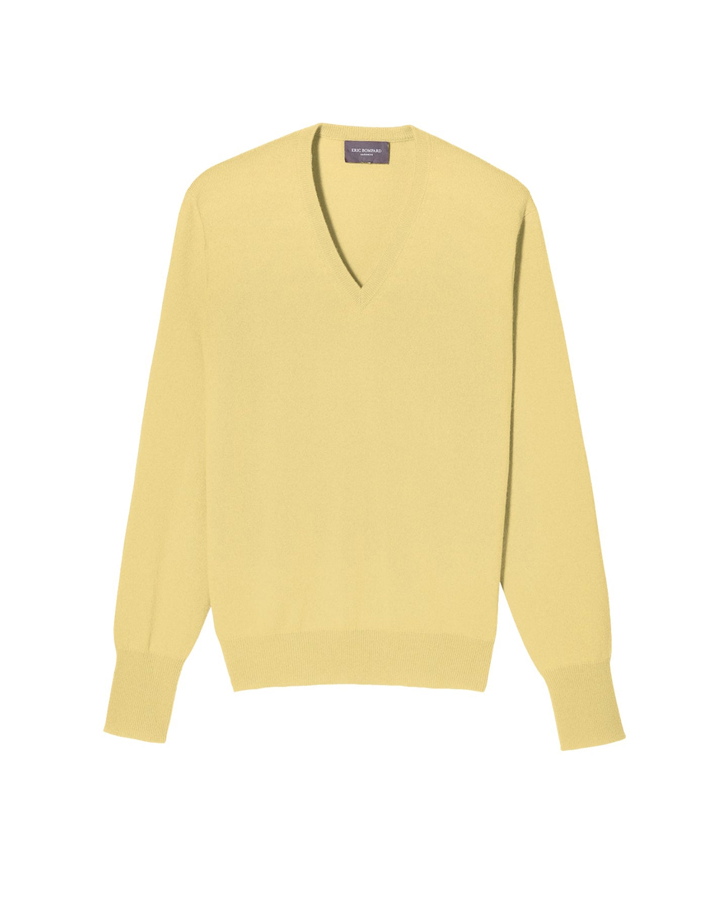 Classic cashmere V jumper - Yuzu Yellow