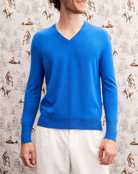 Pull classique en cachemire - Cobalt