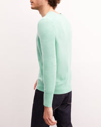 Pull à col V classique en cachemire - Bleu de Rose