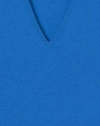Pull à col V classique en cachemire - Bleu de Rose