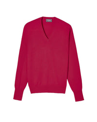 Pull à col V classique en cachemire - Rose Cosmopolitan