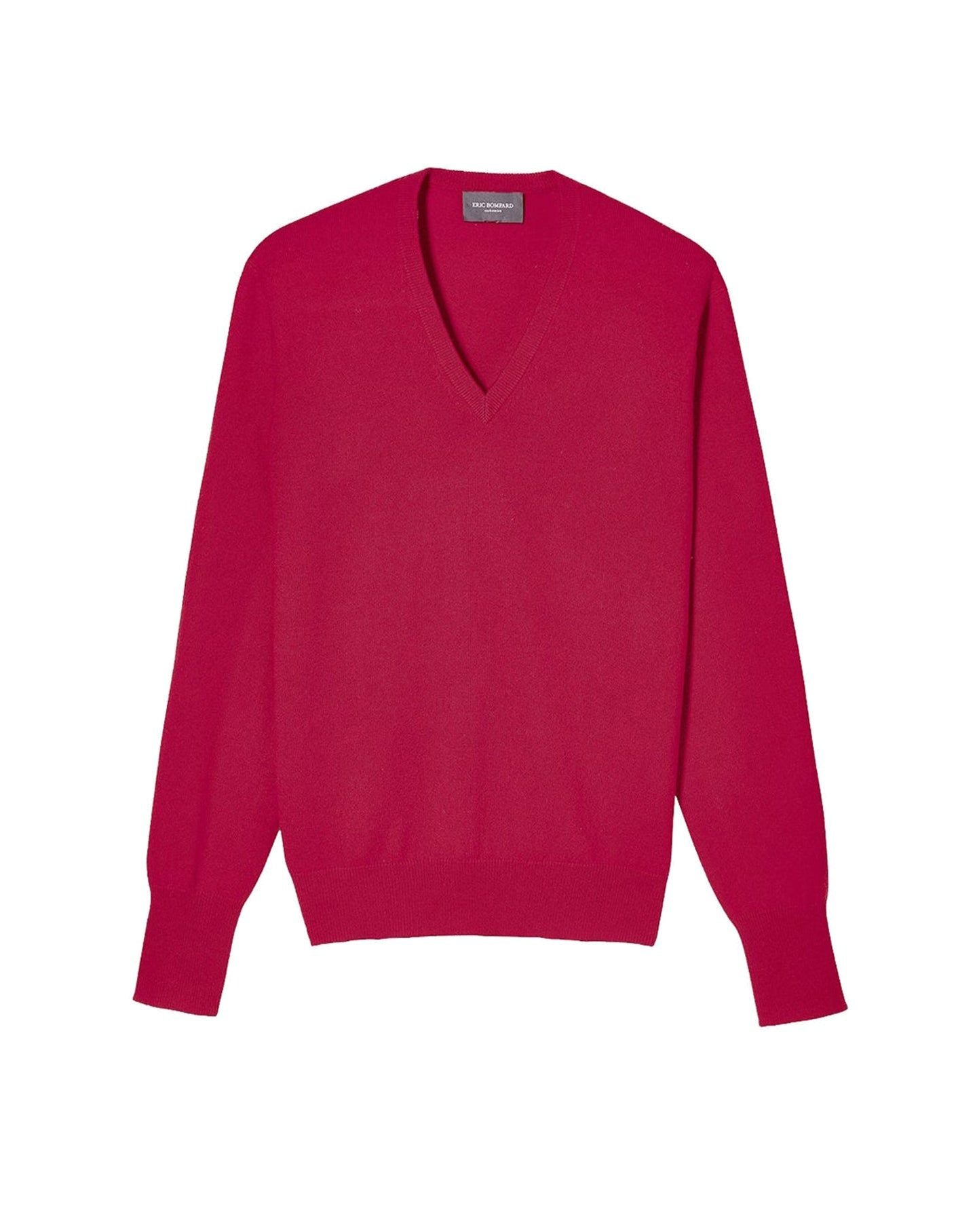 Pull à col V classique en cachemire - Rose Cosmopolitan