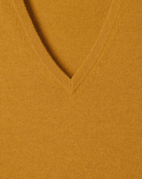 Classic cashmere V-neck jumper - Brassica