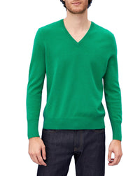 Classic cashmere V-neck jumper - Brassica
