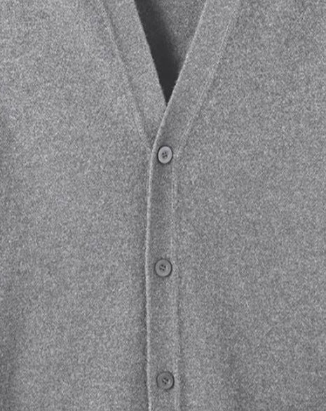 Classic cashmere V cardigan - Flannel