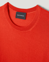 Ultra-fine cashmere crew neck jumper - Fire