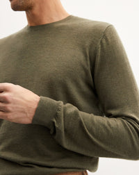 Iconic ultra-fine cashmere crew neck jumper - Khaki