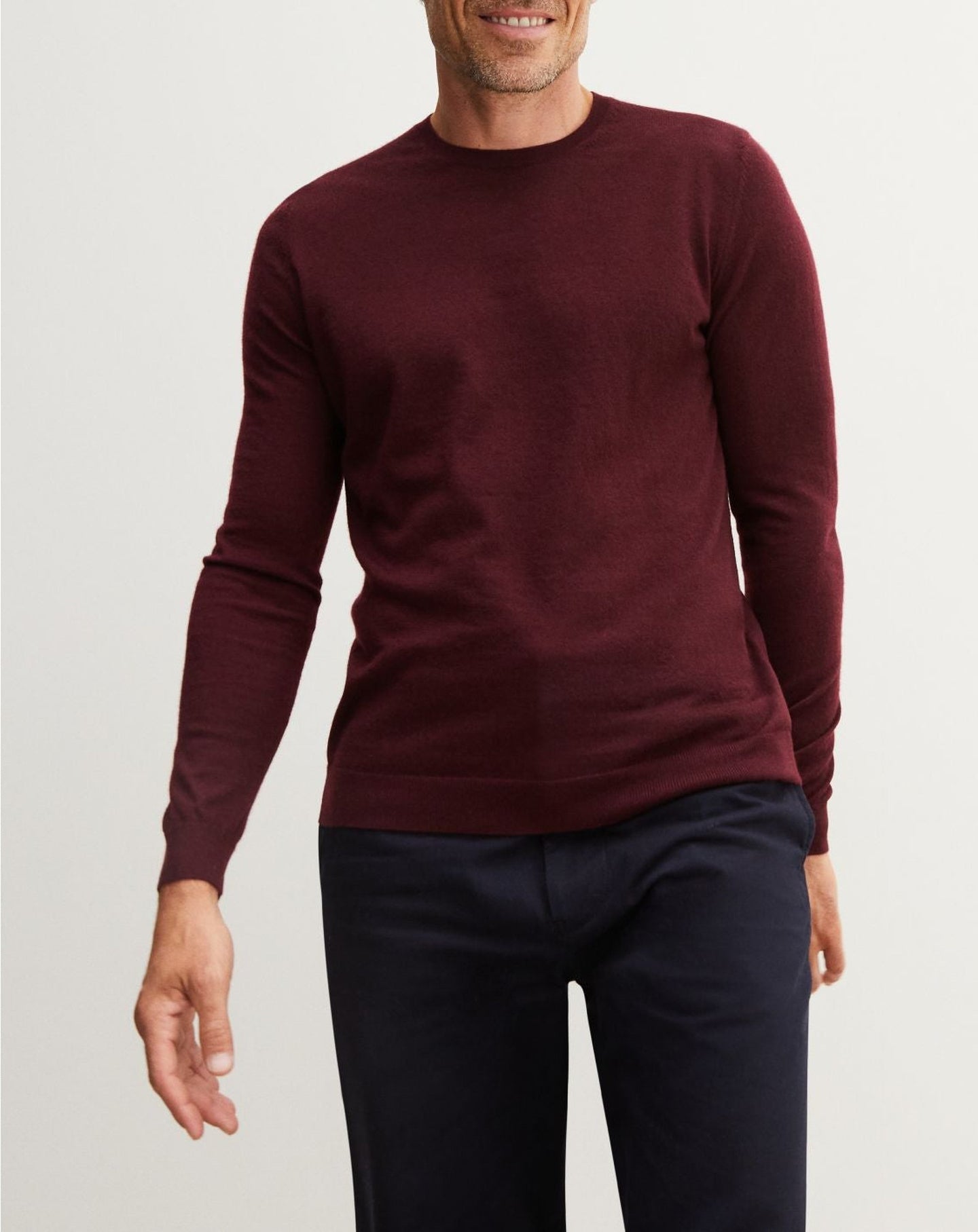 RECO90Pull col rond ultrafin - Rouge