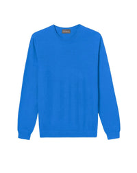 Ultra-fine cashmere crew neck jumper - Bleu de Rose