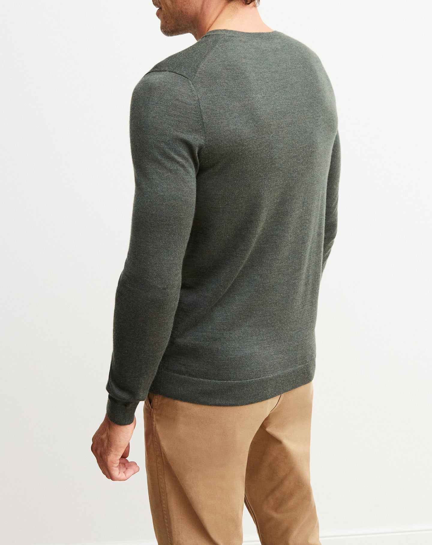 Ultra-fine cashmere crew neck jumper - Hunting