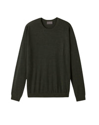 Ultra-fine cashmere crew neck jumper - Hunting