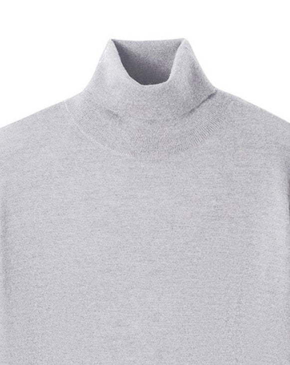 Ultra-fine cashmere turtleneck jumper - Givre