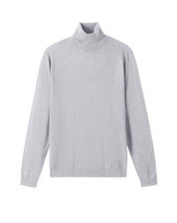 Ultra-fine cashmere turtleneck jumper - Givre