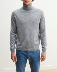 Ultra-fine cashmere turtleneck jumper - Flannel