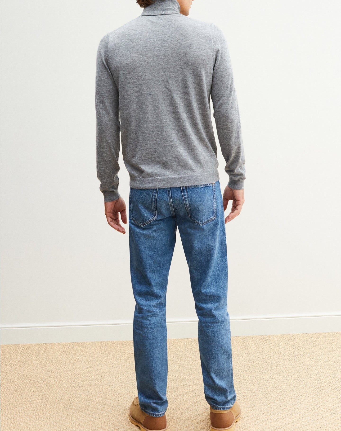 Ultra-fine cashmere turtleneck jumper - Flannel