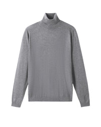 Ultra-fine cashmere turtleneck jumper - Flannel