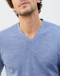Ultra-fine cashmere V jumper - Kale