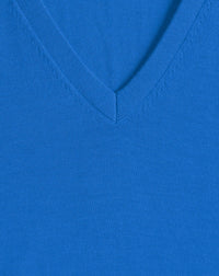 Pull Col V Ultrafin - Bleu De France