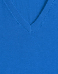 RECO130Pull Col V Ultrafin - Bleu De France