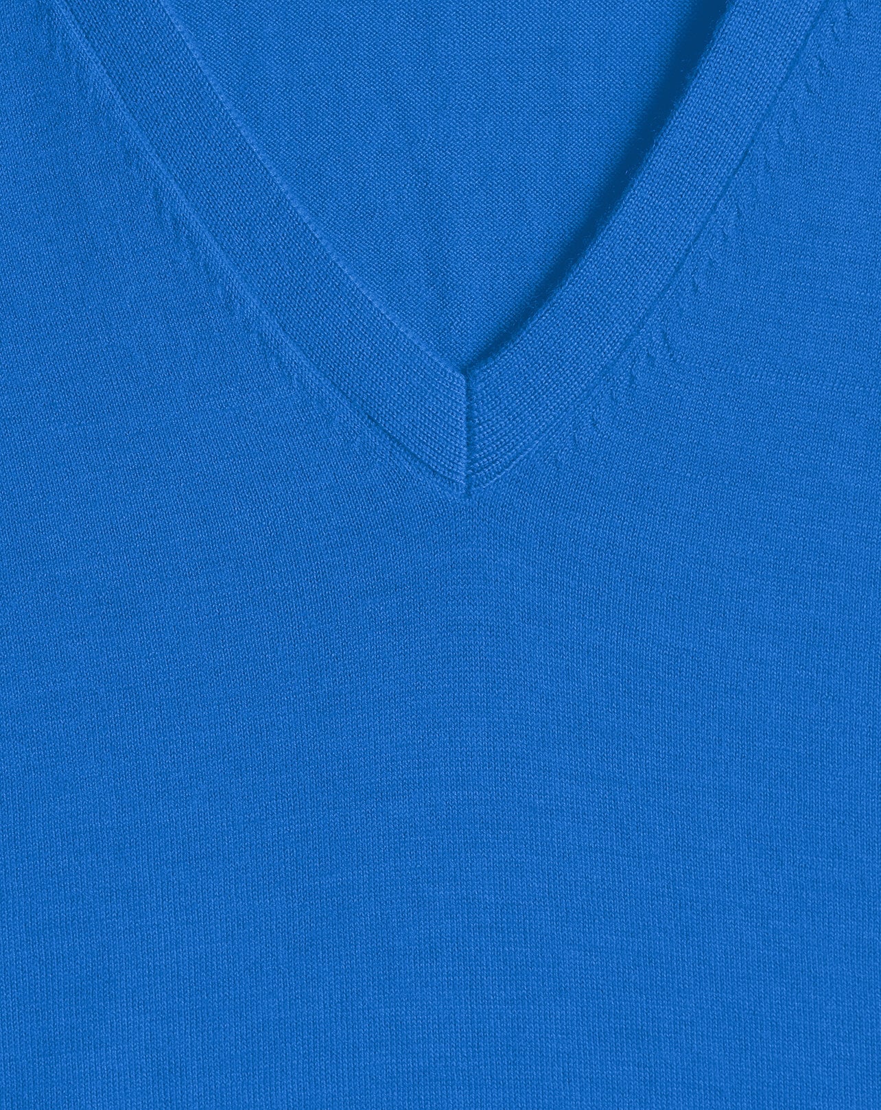 Pull Col V Ultrafin - Bleu De France