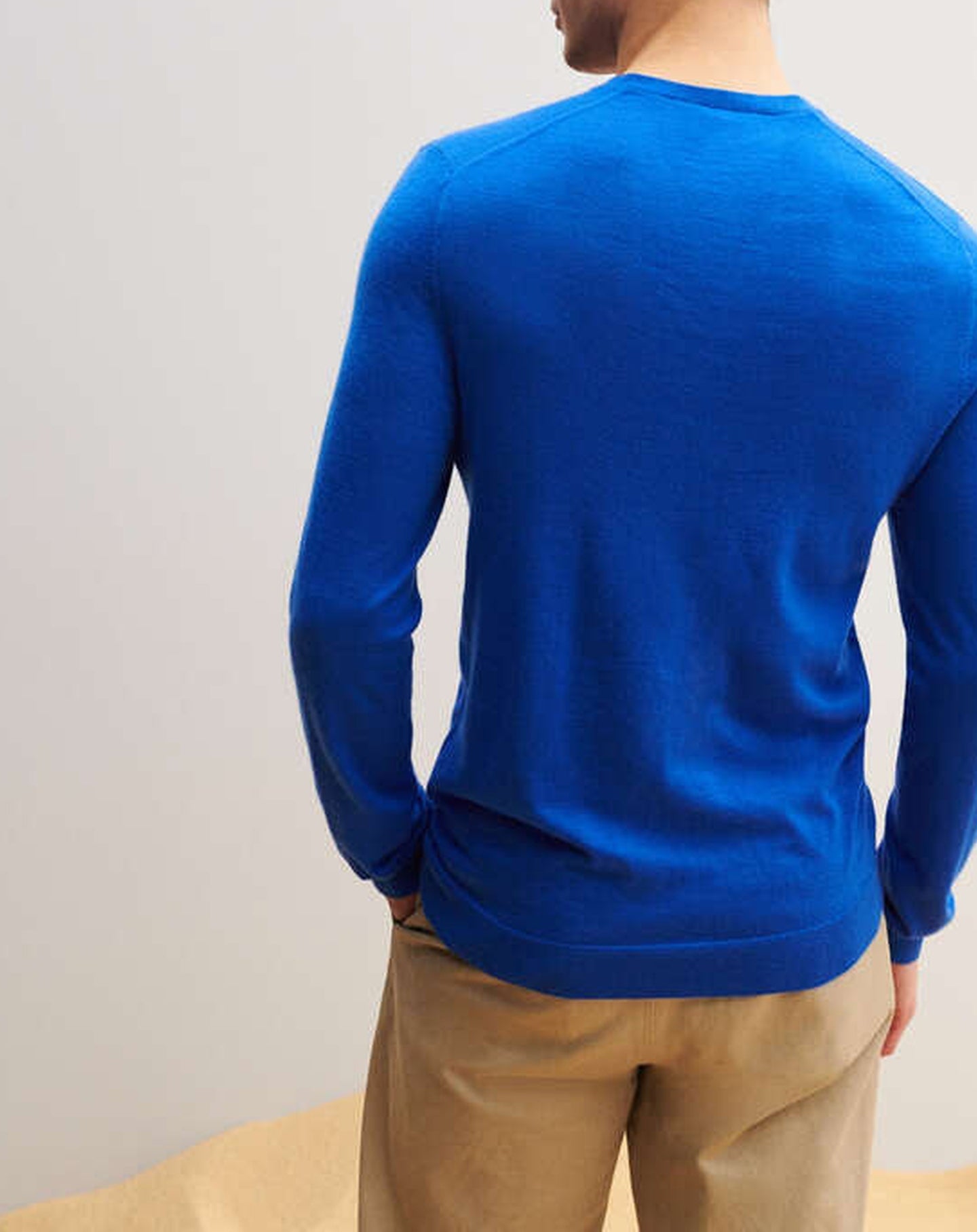 RECO130Pull Col V Ultrafin - Bleu Veronique