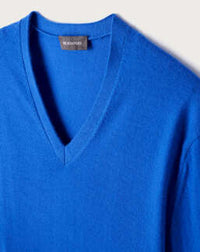 RECO130Pull Col V Ultrafin - Bleu Veronique