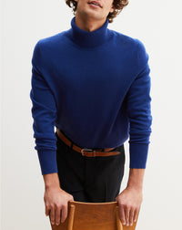 Classic cashmere turtleneck jumper - Royal